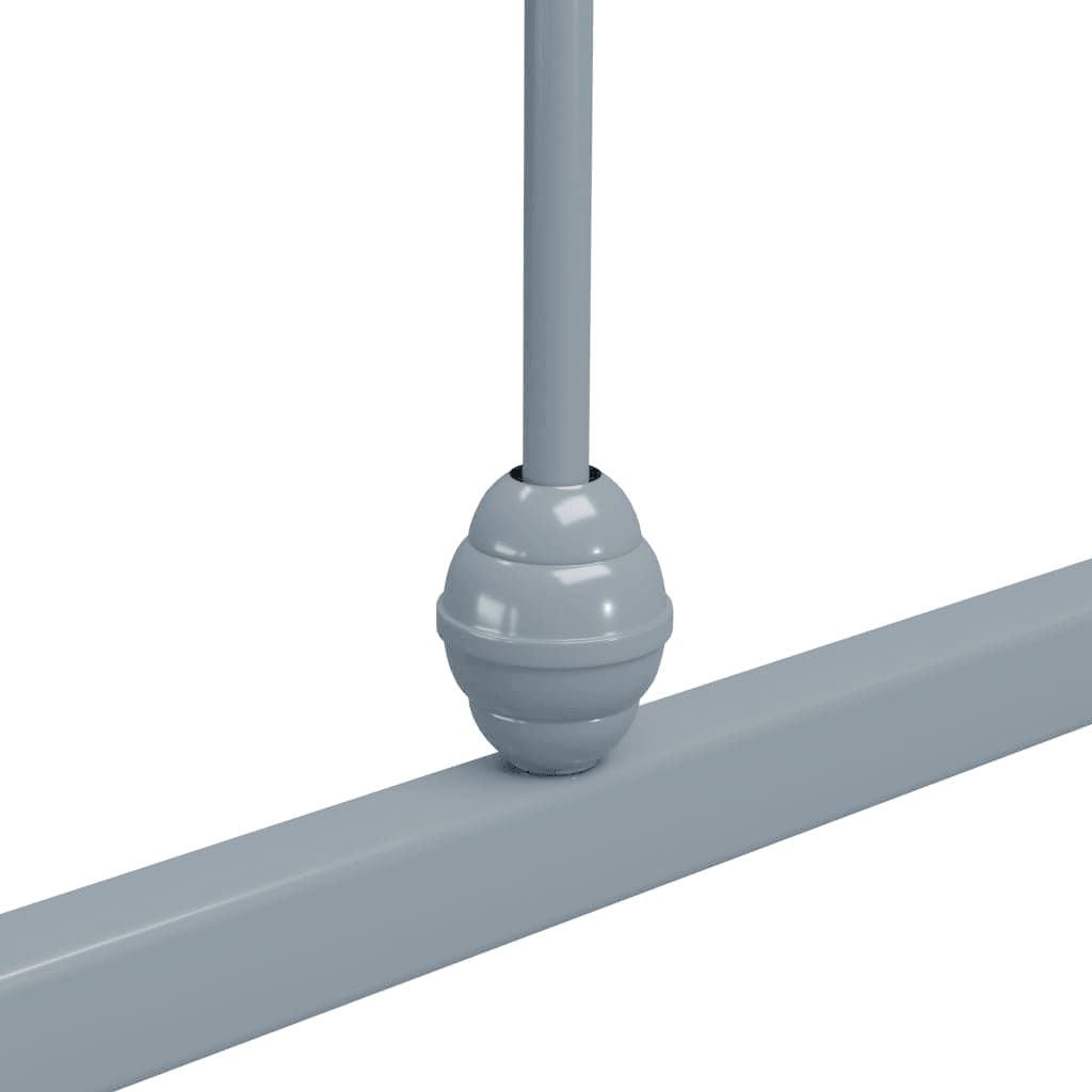 284504 vidaXL Bed Frame without Mattress Grey Metal 90x200 cm